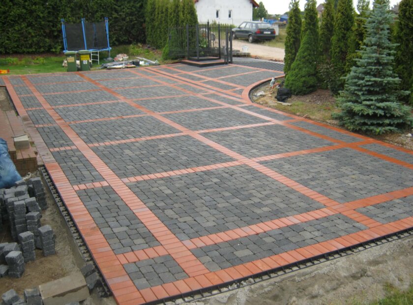 Kostka brukowa w eleganckim układzie.